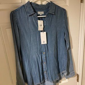 Denim button-up, size Small